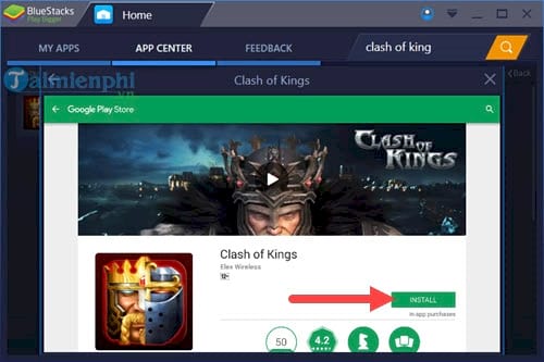 cach choi clash of kings tren may tinh voi bluestacks 3 8