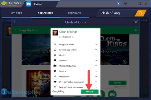 cach choi clash of kings tren may tinh voi bluestacks 3 9